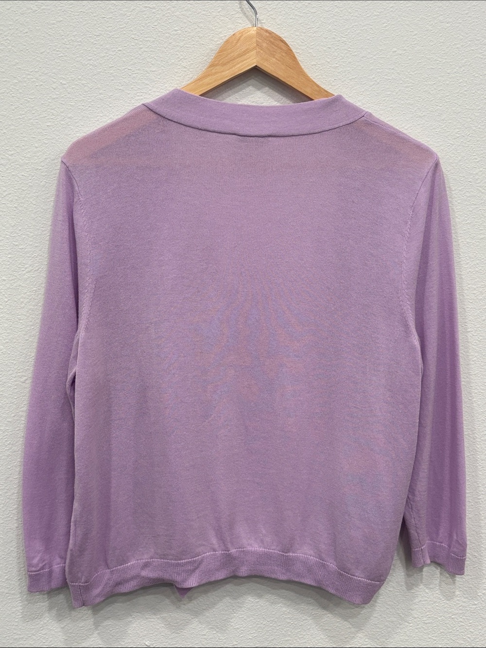 Talbots Lavender Open-Front Women’s Cardigan Sweater Size L - Picture 4 of 7